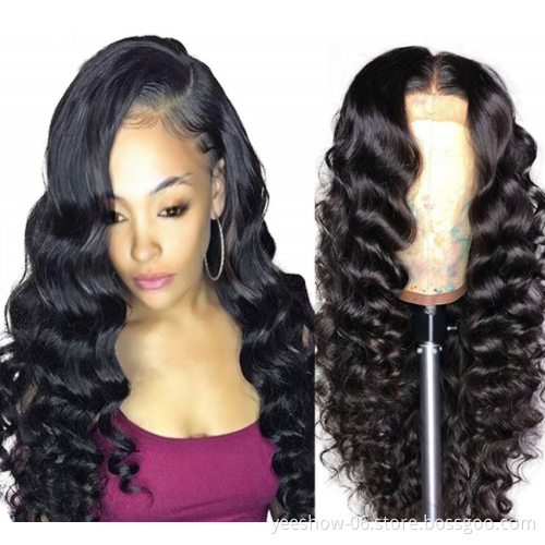 28 30 inches wigs factory price vendors unprocessed deep wave virgin 12a grade remy human hair brazilian wig